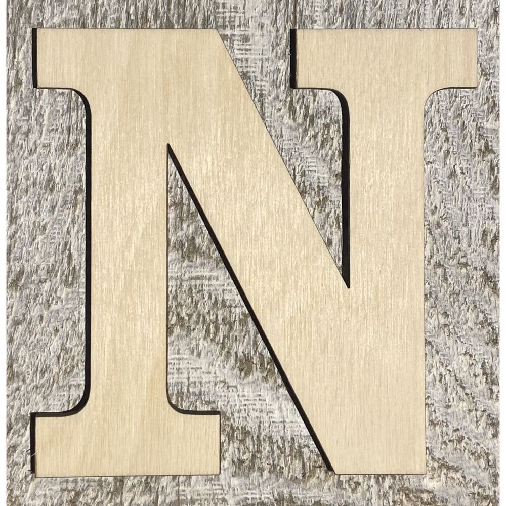 Wood Letter - 1/8" Plywood - 4" Tall - N - PL01-802N